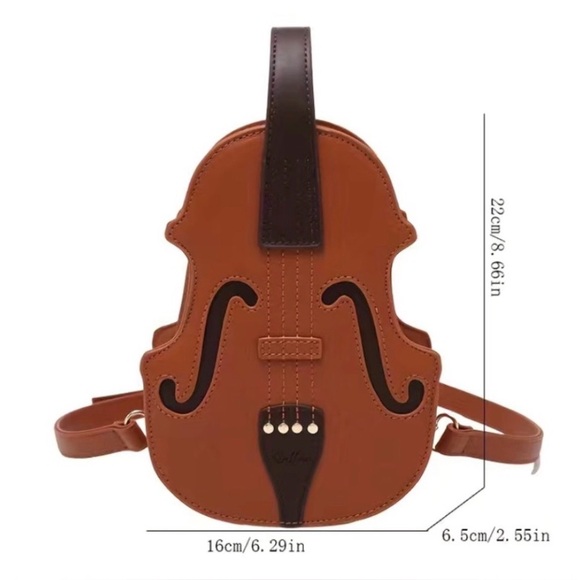Violin Style Purse Crossbody Bag - Picture 9 of 9